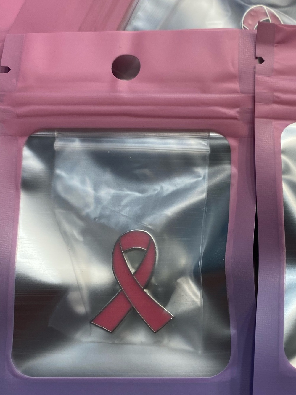 *Buy Now* Breast Cancer Awareness Pink Ribbon Pin Thank You’s Set of 15 - Picture 5 of 5